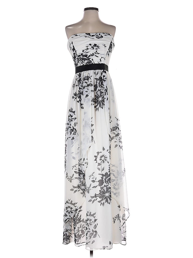 Robe Cocktail Max And Cleo Noire/écru Une épaule - Taille 8 - Neuve Sans étiquettes