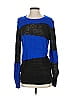 Mango Color Block Blue Pullover Sweater Size S - photo 1