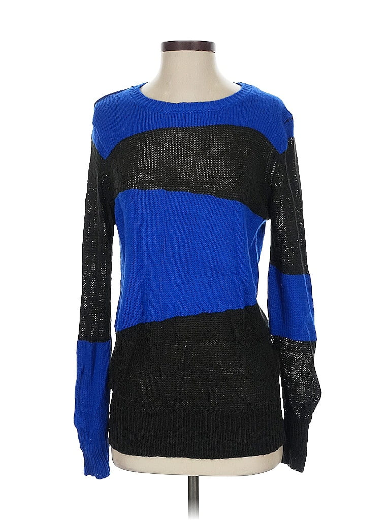 Mango Color Block Blue Pullover Sweater Size S - photo 1