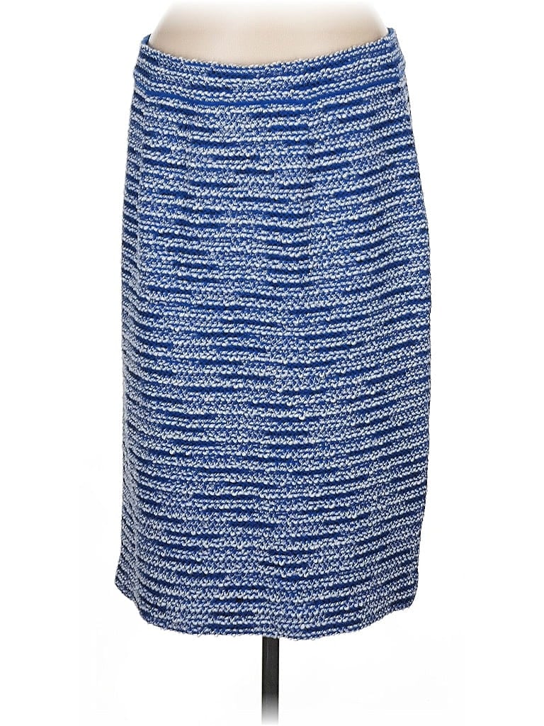 misook Chevron-herringbone Blue Casual Skirt Size M - photo 1