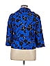 Carlisle 100% Silk Print Blue Silk Blazer Size 14 - photo 2