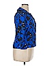 Carlisle 100% Silk Print Blue Silk Blazer Size 14 - photo 3