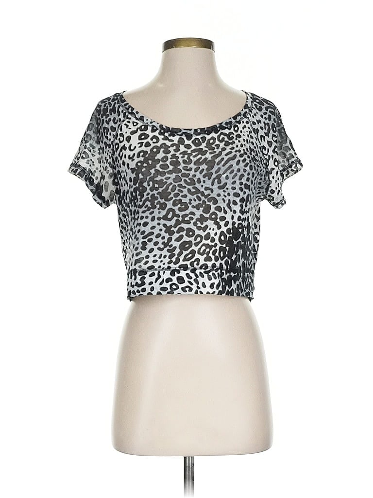 Pre-owned Express Short Sleeve T-shirt In Silver
