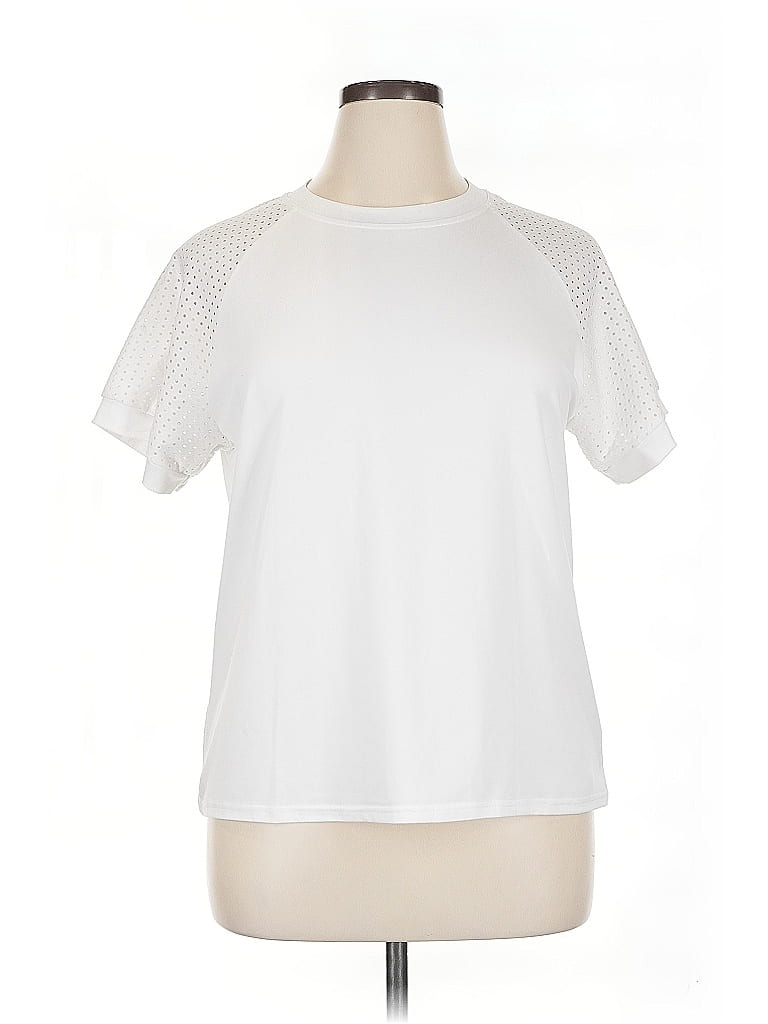 Pre-owned Unbranded Short Sleeve T-shirt In White