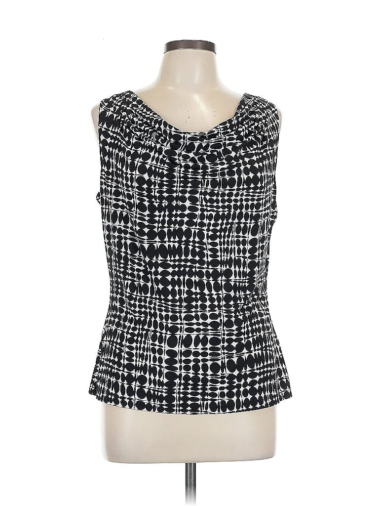 Pre-owned Calvin Klein Tank Top Black Square Neckline Tops