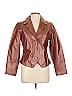 Lew Magram Brown Faux Leather Jacket Size 10 - photo 1
