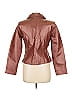 Lew Magram Brown Faux Leather Jacket Size 10 - photo 2