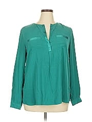 Lafayette 148 New York Long Sleeve Silk Top
