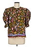 Giorgio Armani 100% Cupro Solid Brown Black 3/4 Sleeve Blouse Size EU (IT) 44 / US 8 - photo 1