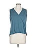 Veronica M. Teal Sleeveless Blouse Size L - photo 1