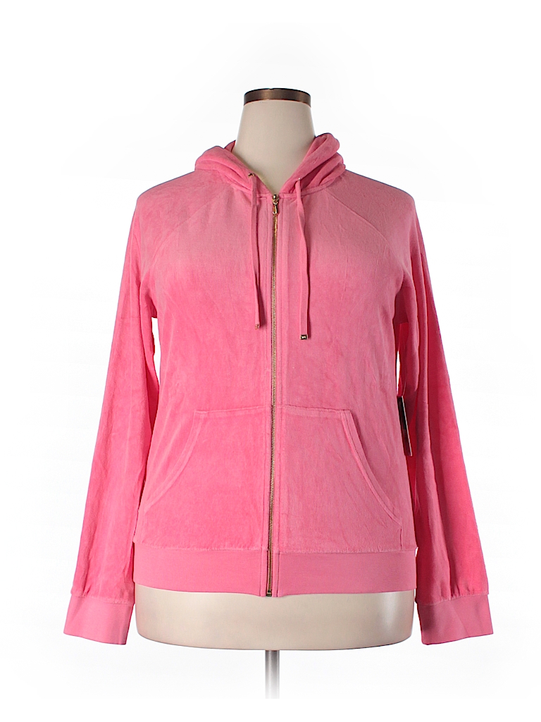 Juicy Couture Solid Pink Zip Up Hoodie Size XL - 72% off | thredUP