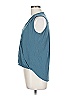 Veronica M. Teal Sleeveless Blouse Size L - photo 4
