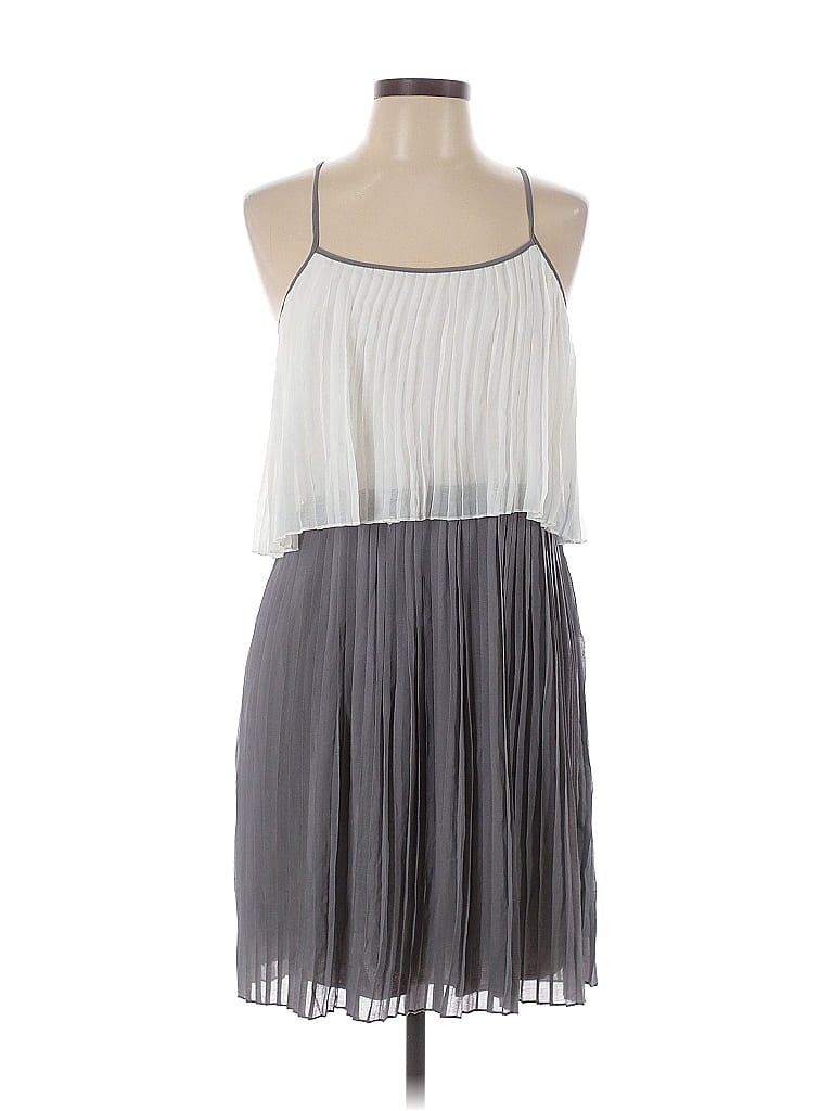 Pre-owned Ya Los Angeles Cocktail Dress In Gray