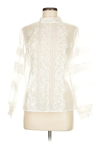 White House Black Market Long Sleeve Blouse (view 1)