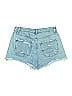 Vervet 100% Cotton Color Block Blue Denim Shorts Size M - photo 2