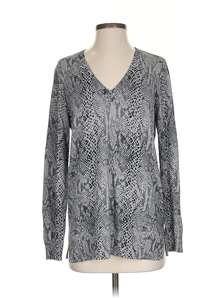 Pre-owned Michael Michael Kors Cardigan Sweater In Gray