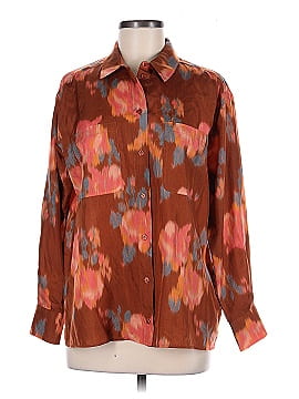 Sézane Long Sleeve Silk Top