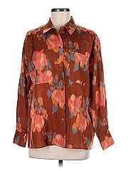 Sézane Long Sleeve Silk Top