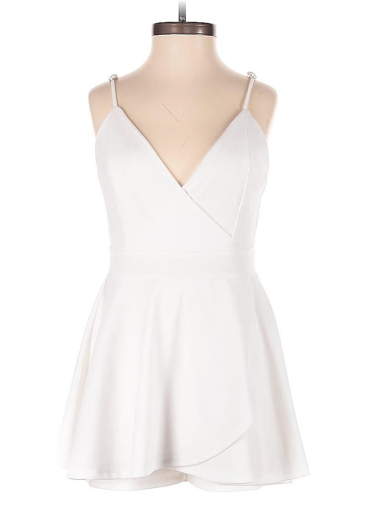 Akira Solid White Romper Size S - photo 1