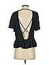Bobi Black Short Sleeve Top Size S - photo 2