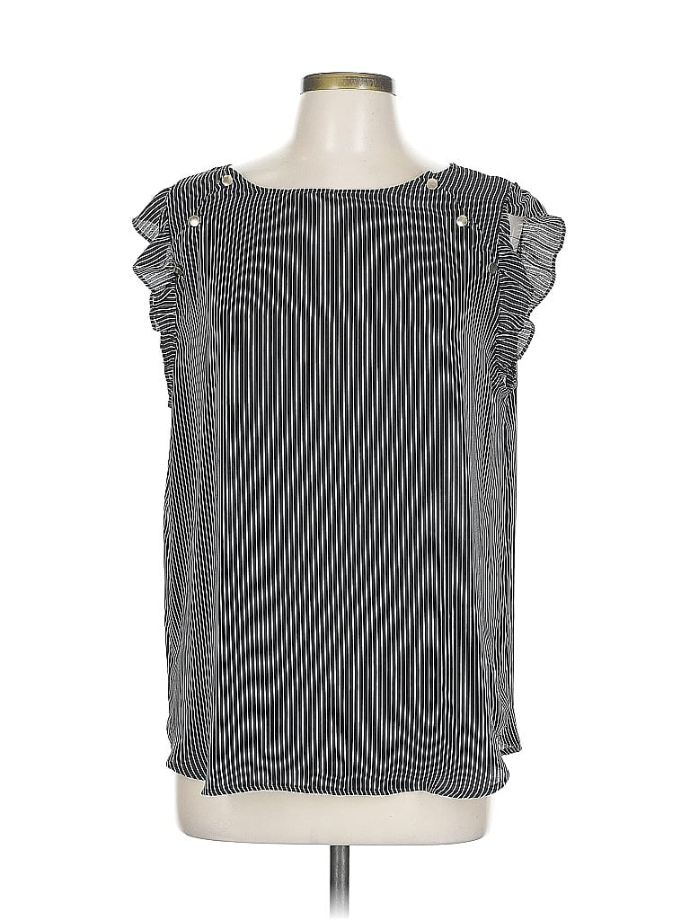 Ann Taylor LOFT Outlet 100% Polyester Gray Sleeveless Blouse Size L - photo 1
