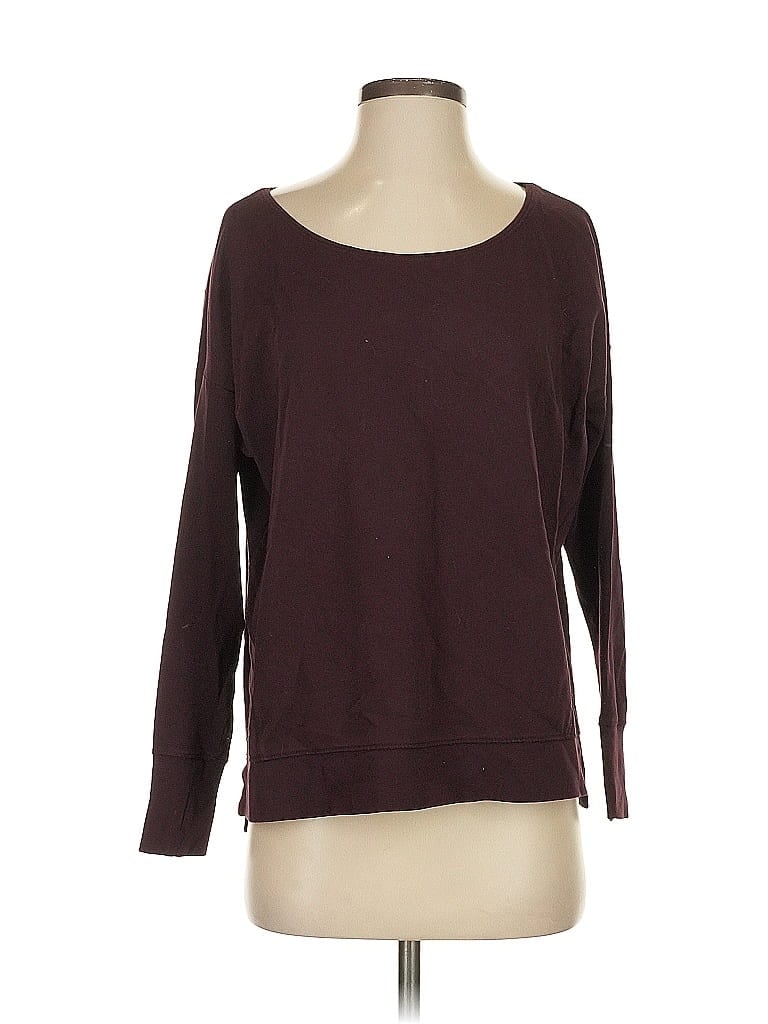 Pre-owned Sweaty Betty Pullover Sweater In Burgundy