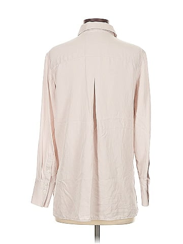 Theory Long Sleeve Silk Top (view 2)