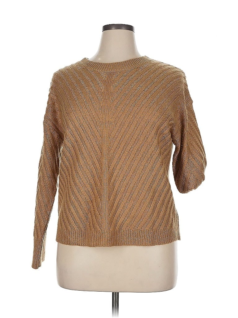Pre-owned Bobeau Pullover Sweater In Brown