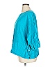 bryn WALKER 100% Linen Teal Blue 3/4 Sleeve Blouse Size 1X - photo 4