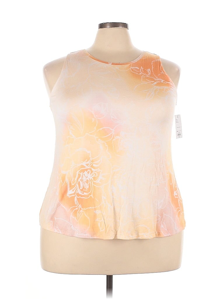 Pre-owned Apt. 9 Sleeveless Top Orange Halter Neckline Tops