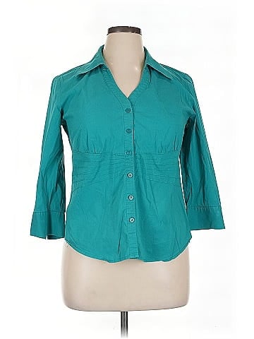 Alfani 3/4 Sleeve Button-Down Shirt (view 1)