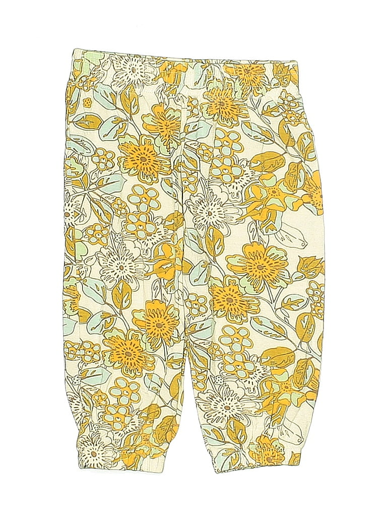 Kate Quinn Organics Floral Yellow Sweatpants Size 3-6 mo - photo 1