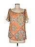 Westport 100% Polyester Orange Short Sleeve Blouse Size M - photo 1