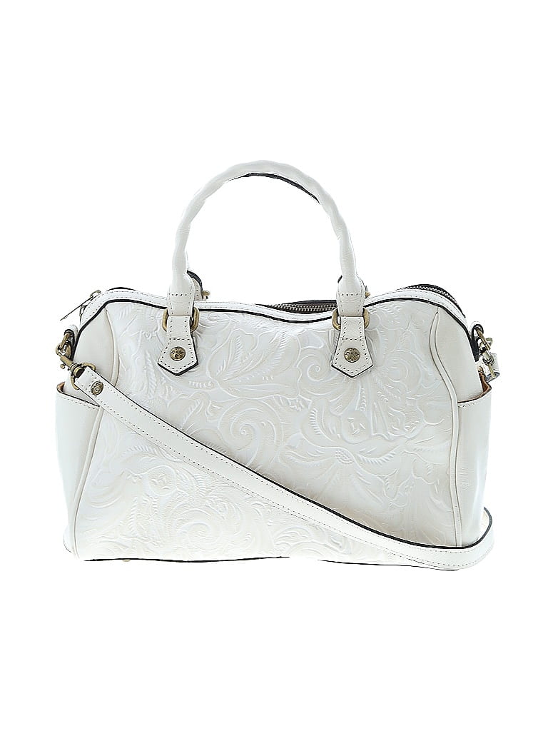Patricia Nash 100% Leather Paisley White Ivory Leather Satchel One size - photo 1
