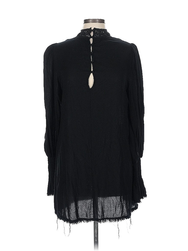 FP One 100% Viscose Black 3/4 Sleeve Blouse Size L - photo 1
