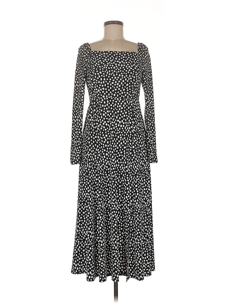Scoop Polka Dots Black Casual Dress Size M - photo 1