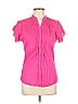 UNITI 100% Cotton Pink Short Sleeve Blouse Size L - photo 1