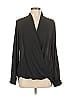 Pleione 100% Polyester Black Long Sleeve Blouse Size L - photo 1