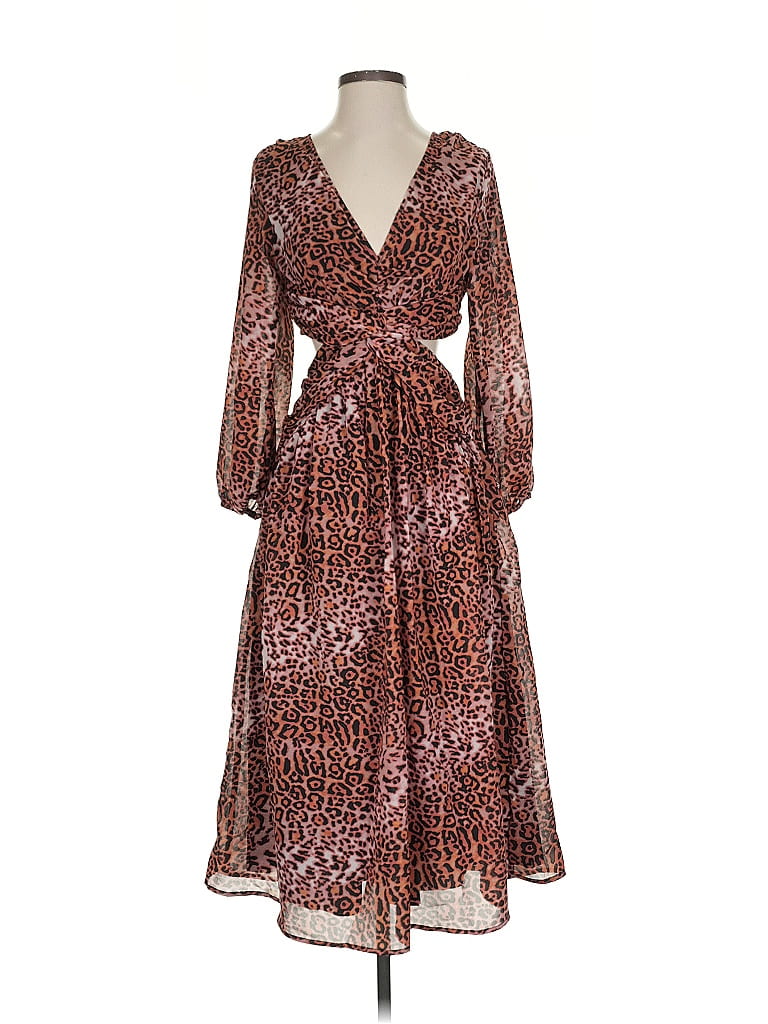 Click to view more detailed imagery on our partner's website Pre-owned Ranna Gill Cocktail Dress In Brown