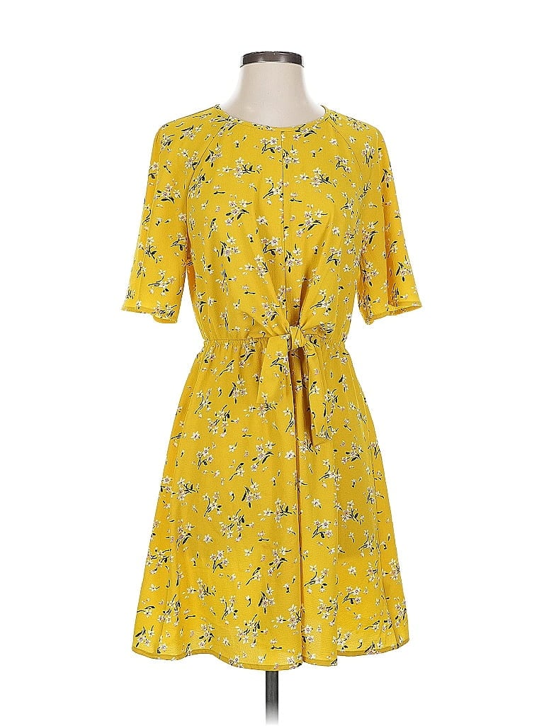 Pre-owned As U Wish Casual Dress In Yellow