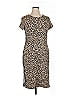 No Boundaries 100% Recycled Polyester Animal Print Tan Casual Dress Size XL - photo 1