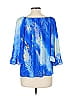 Alberto Makali 100% Polyester Blue 3/4 Sleeve Blouse Size L - photo 2
