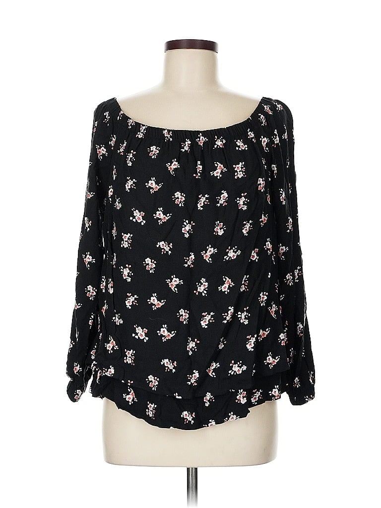 Pre-owned B Collection By Bobeau 3/4 Sleeve T-shirt In Black