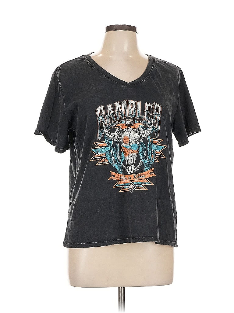 Pre-owned Rock And Roll Cowgirl Short Sleeve T-shirt In Black