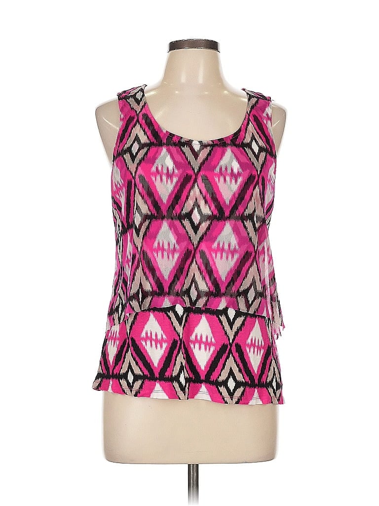 Pre-owned Inc International Concepts Tank Top Pink Halter Neckline Tops