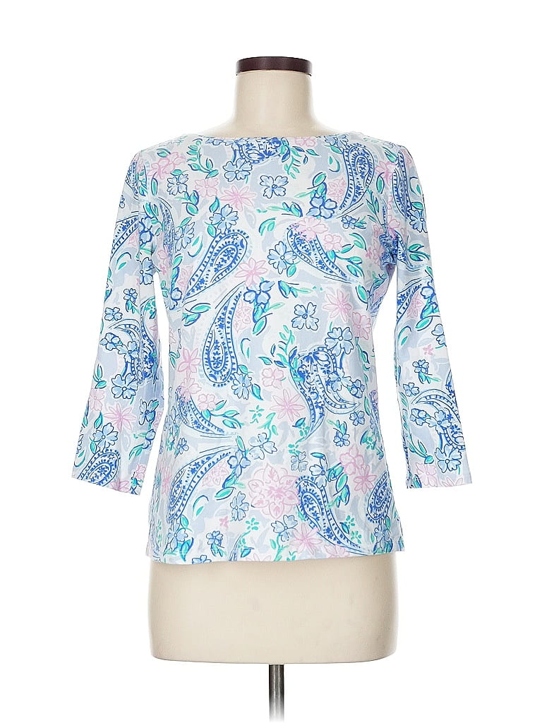 Talbots Outlet Blue 3/4 Sleeve T-Shirt Size M - photo 1