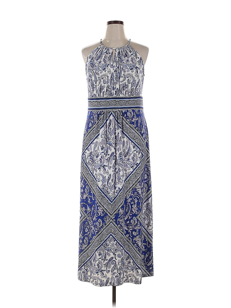 Soma Paisley Blue Cocktail Dress Size XL - photo 1