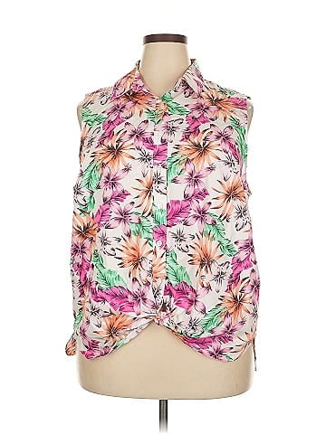 Lands' End Sleeveless Button-Down Shirt (view 1)