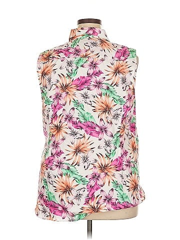 Lands' End Sleeveless Button-Down Shirt (view 2)