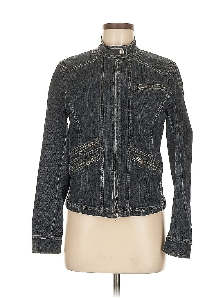 Veste DKNY Jeans En Coton Gris - Manches Poignets - Taille M - Neuve
